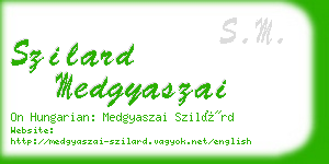 szilard medgyaszai business card